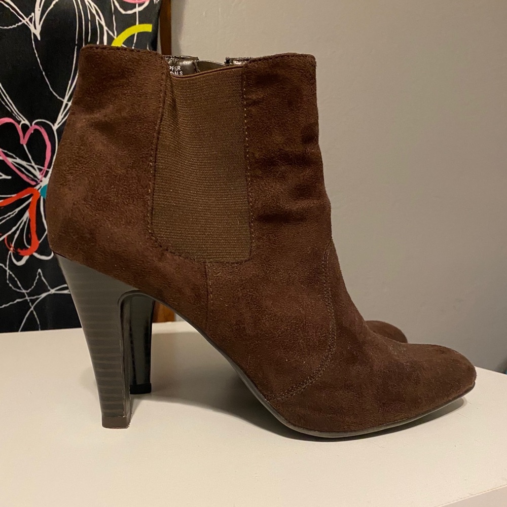 Isaac Mizrahi Stiletto Ankle Boots Faux Suede